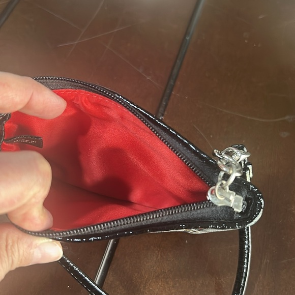Coach Poppy Black and Red Wristlet - Picture 4 of 6